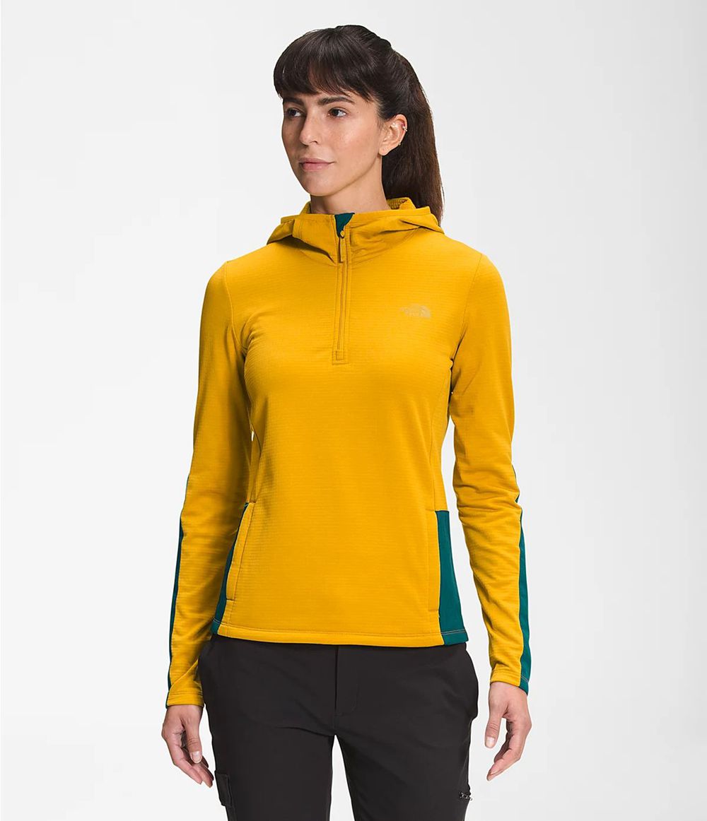 The North Face Wayroute Pullover Kapuzenpullover Damen - Gelb CH-652IFQZ